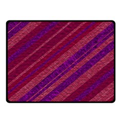 Maroon Striped Texture Double Sided Fleece Blanket (small)  by Mariart