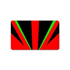 Rays Light Chevron Green Red Black Magnet (name Card) by Mariart