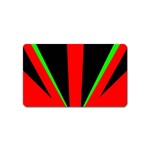 Rays Light Chevron Green Red Black Magnet (Name Card) Front