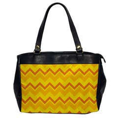 Zigzag (orange And Yellow) Office Handbags by berwies