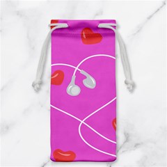 Heart Love Pink Red Jewelry Bag by Mariart