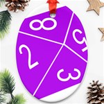 Number Purple Ornament (Oval) Front