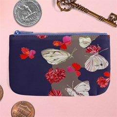 Original Butterfly Carnation Large Coin Purse by Mariart