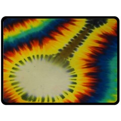 Red Blue Yellow Green Medium Rainbow Tie Dye Kaleidoscope Opaque Color Fleece Blanket (large)  by Mariart