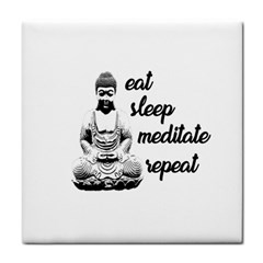 Eat, Sleep, Meditate, Repeat  Tile Coasters by Valentinaart