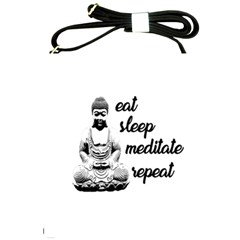 Eat, Sleep, Meditate, Repeat  Shoulder Sling Bags by Valentinaart