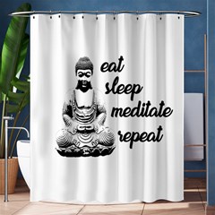 Eat, Sleep, Meditate, Repeat  Shower Curtain 60  X 72  (medium)  by Valentinaart