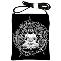 Ornate Buddha Shoulder Sling Bags by Valentinaart