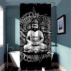 Ornate Buddha Shower Curtain 36  X 72  (stall)  by Valentinaart