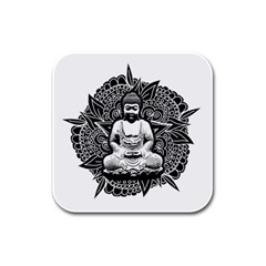 Ornate Buddha Rubber Square Coaster (4 Pack)  by Valentinaart