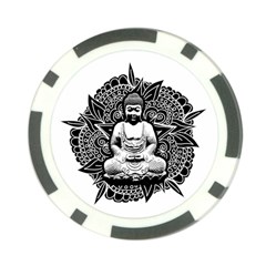 Ornate Buddha Poker Chip Card Guard by Valentinaart