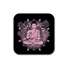 Ornate Buddha Rubber Coaster (square)  by Valentinaart