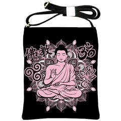 Ornate Buddha Shoulder Sling Bags by Valentinaart