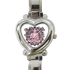 Ornate Buddha Heart Italian Charm Watch by Valentinaart