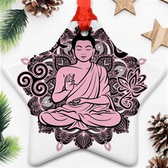 Ornate Buddha Star Ornament (two Sides) by Valentinaart