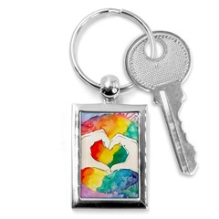 Pride Love Key Chains (rectangle)  by LimeGreenFlamingo