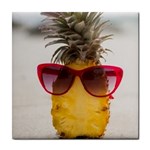 Pineapple With Sunglasses Tile Coasters Front