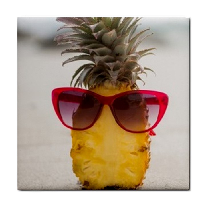 Pineapple With Sunglasses Tile Coasters