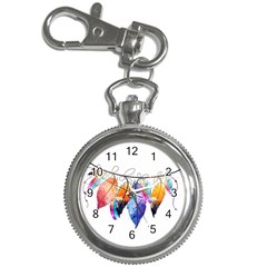 Watercolor Feathers Key Chain Watches by LimeGreenFlamingo