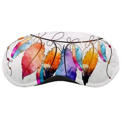 Watercolor Feathers Sleeping Masks by LimeGreenFlamingo