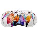 Watercolor Feathers Sleeping Masks Front