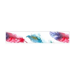 Watercolor Feather Background Flano Scarf (mini) by LimeGreenFlamingo