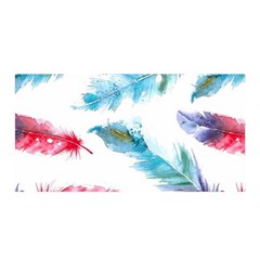 Watercolor Feather Background Satin Wrap by LimeGreenFlamingo