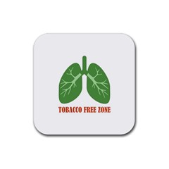 Tobacco Free Zone Rubber Coaster (square)  by linceazul