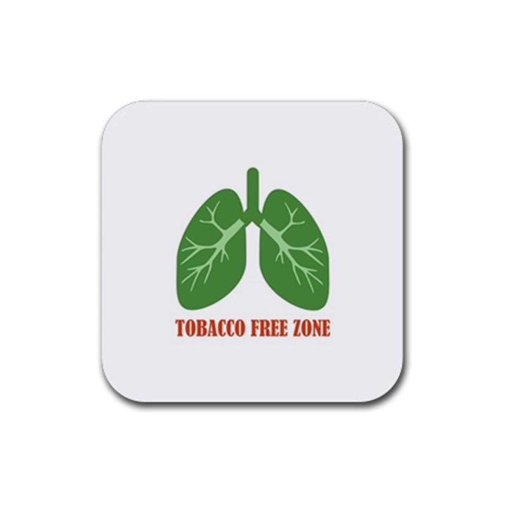 Tobacco Free Zone Rubber Coaster (Square) 