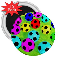 Balls Colors 3  Magnets (10 Pack)  by BangZart