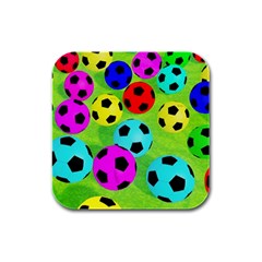 Balls Colors Rubber Square Coaster (4 Pack)  by BangZart