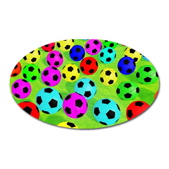 Balls Colors Oval Magnet