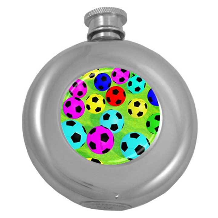 Balls Colors Round Hip Flask (5 oz)