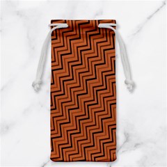 Brown Zig Zag Background Jewelry Bag by BangZart