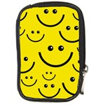 Digitally Created Yellow Happy Smile  Face Wallpaper Compact Camera Cases Front