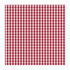 Usa Flag Red Blood Large Gingham Check Medium Glasses Cloth (2-side) by PodArtist