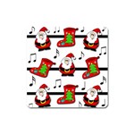 Christmas song Square Magnet Front