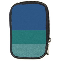 Blue Gradient Glitter Texture Pattern  Compact Camera Cases by paulaoliveiradesign