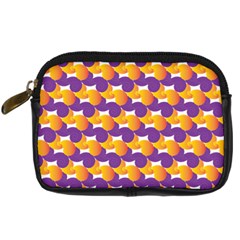 Purple And Yellow Abstract Pattern Digital Camera Cases by paulaoliveiradesign