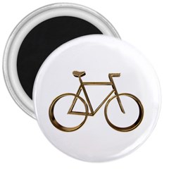 Elegant Gold Look Bicycle Cycling  3  Magnets by yoursparklingshop