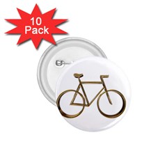 Elegant Gold Look Bicycle Cycling  1 75  Buttons (10 Pack) by yoursparklingshop