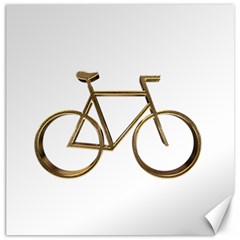 Elegant Gold Look Bicycle Cycling  Canvas 12  X 12   by yoursparklingshop