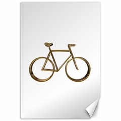 Elegant Gold Look Bicycle Cycling  Canvas 12  X 18   by yoursparklingshop