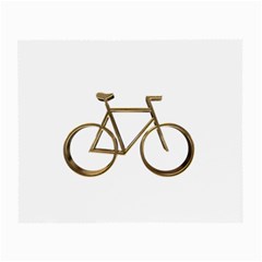 Elegant Gold Look Bicycle Cycling  Small Glasses Cloth (2-side) by yoursparklingshop