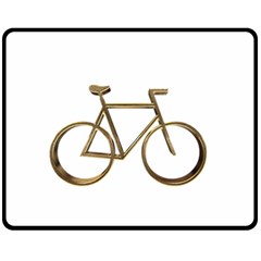 Elegant Gold Look Bicycle Cycling  Fleece Blanket (medium)  by yoursparklingshop