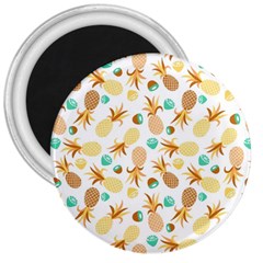 Seamless Summer Fruits Pattern 3  Magnets by TastefulDesigns