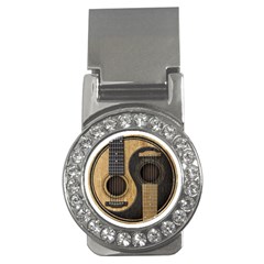 Old And Worn Acoustic Guitars Yin Yang Money Clips (cz)  by JeffBartels