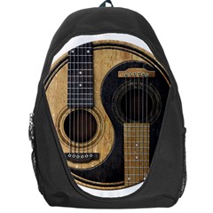 Old And Worn Acoustic Guitars Yin Yang Backpack Bag by JeffBartels