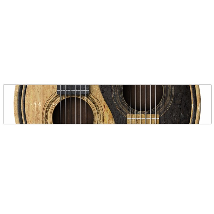 Old And Worn Acoustic Guitars Yin Yang Flano Scarf (Large)