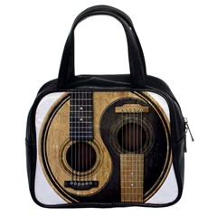 Old And Worn Acoustic Guitars Yin Yang Classic Handbags (2 Sides) by JeffBartels